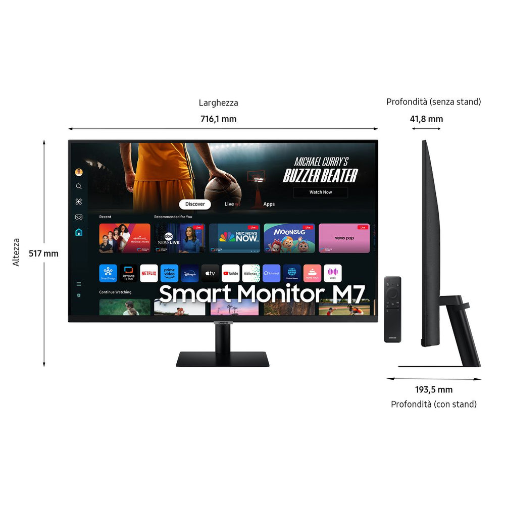 S32DM500 SmartMonitor,UHD,USB-C,Speaker,Telecomand [IMAGE 1]
