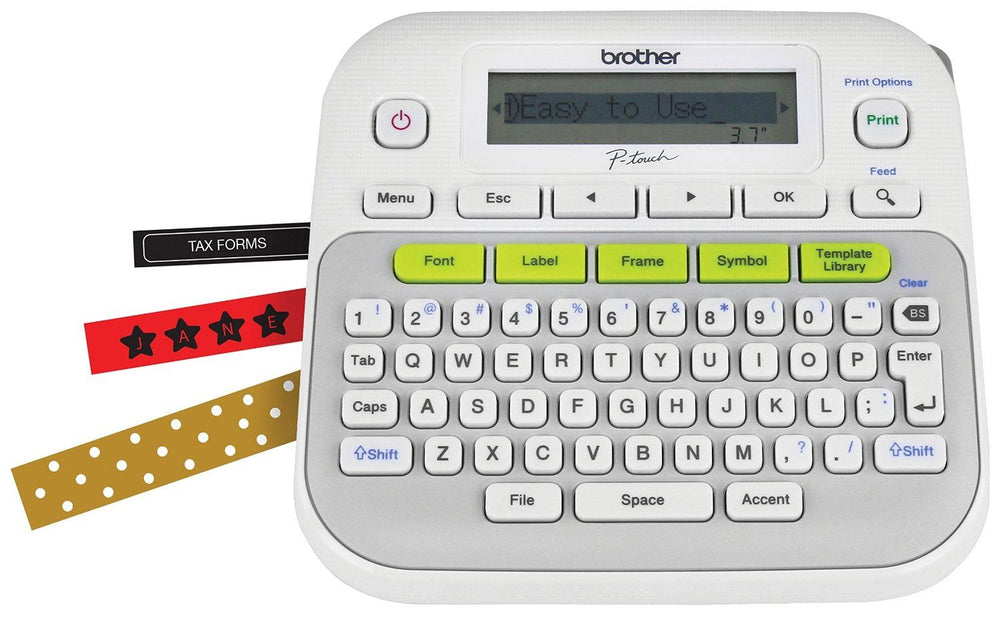 Brother PTD210,DESKTOP NERA,TASTI FUNZIONE,NASTRO TZE INCL