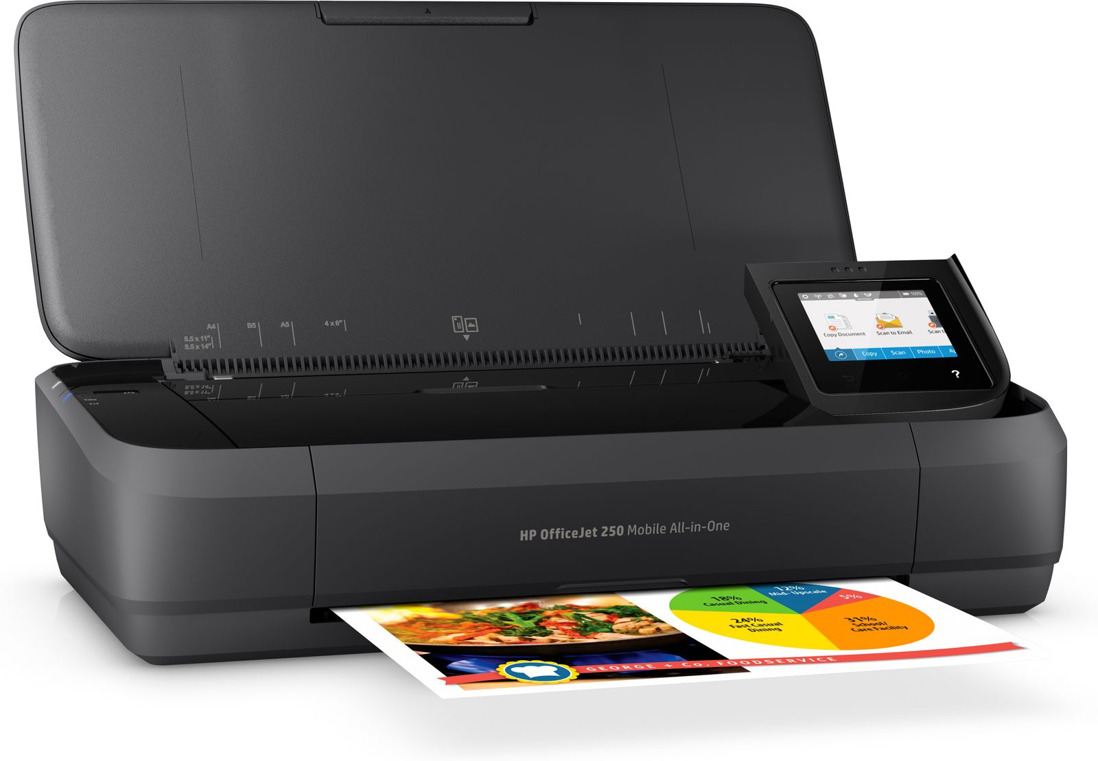 HP OJ 250 MOBILE MFP 9/6PPM WIFI USB ADF 10F