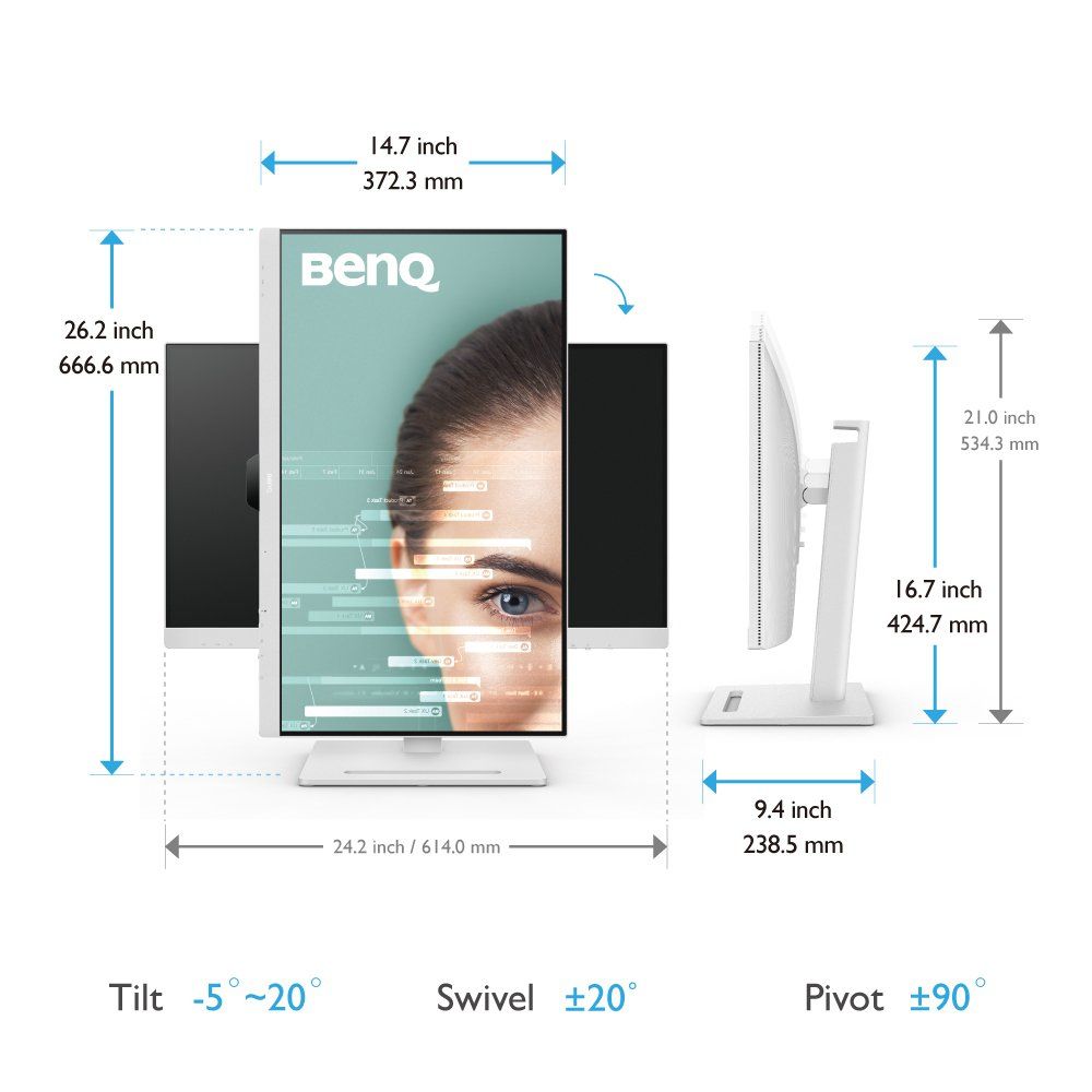 BenQ 27 IPS, QHD 2560X1440 USB-C 65W DP HDMI