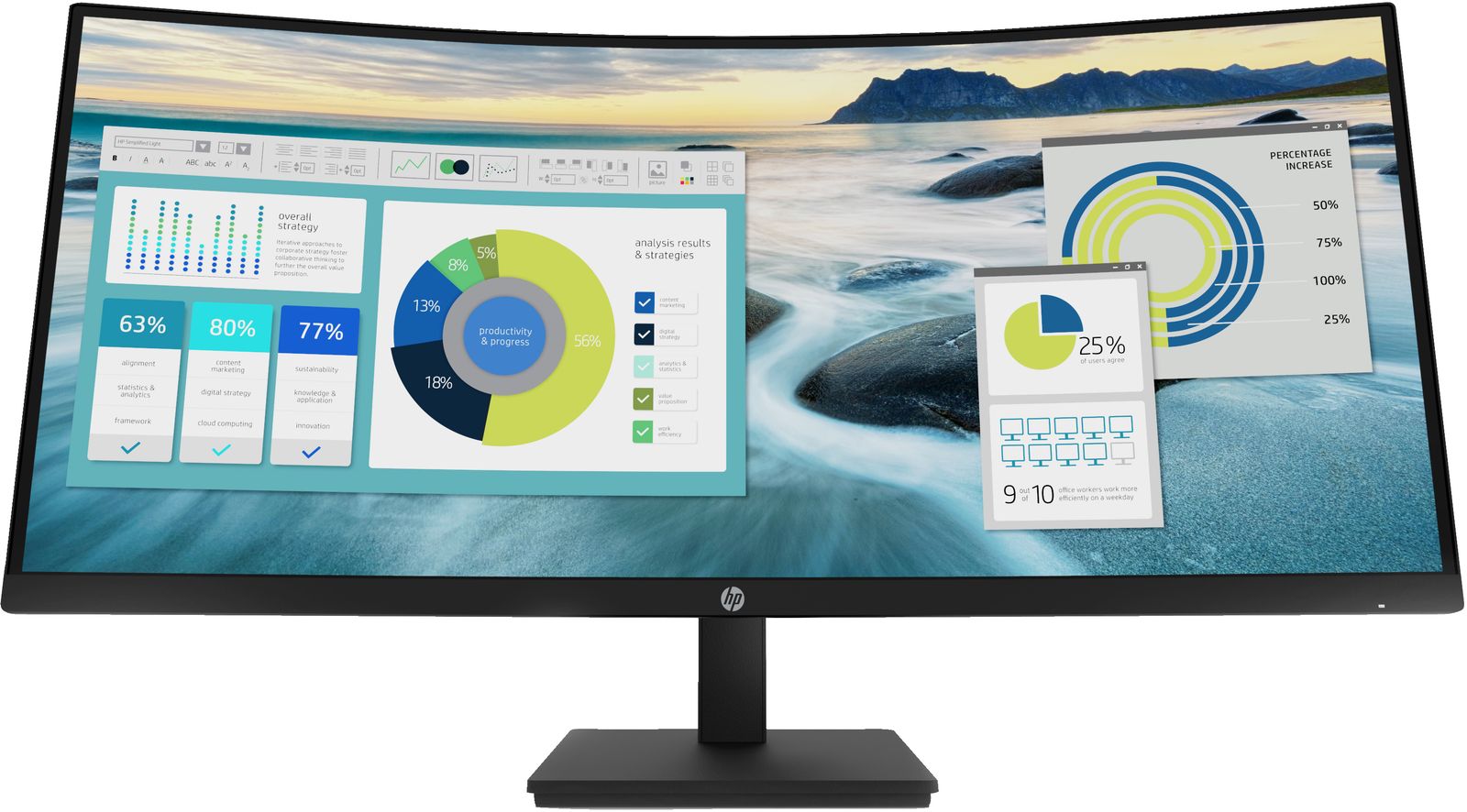 HP INC. HP P34HC G4 WQHD USB-C CURV 34 3440X1440 3YW