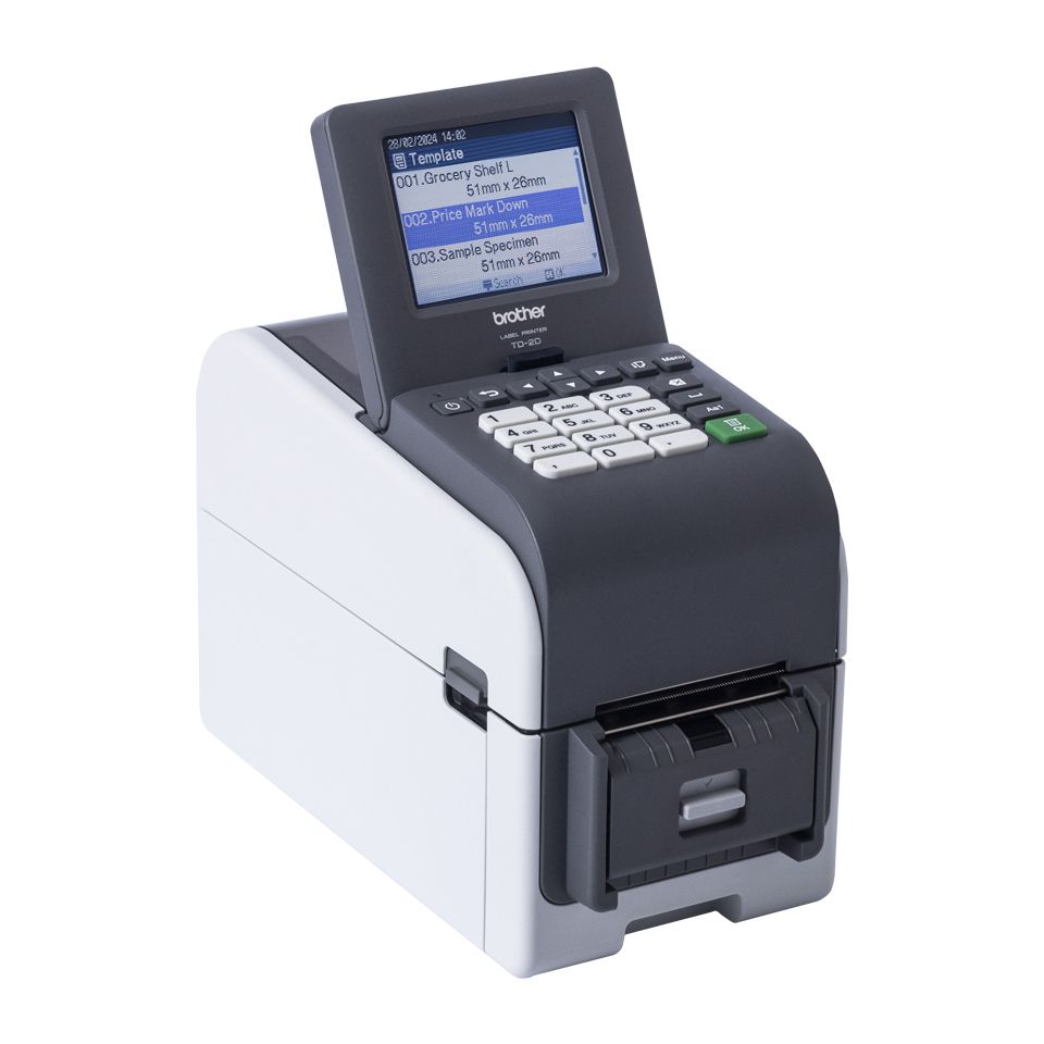 BROTHER TD2350D,2 ,ETHERNET, WIFI, LCD E TASTIERA,203DPI