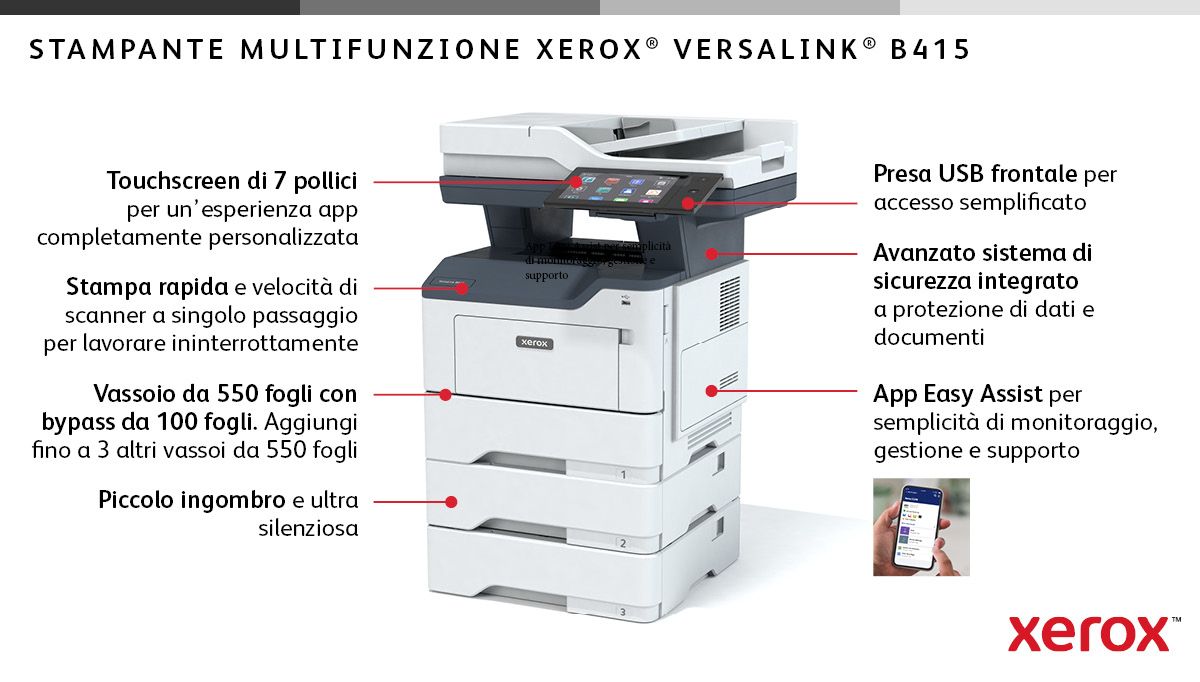 XEROX VERSALINK B415V_DN: 47PPM IN B/N, 4 IN 1, PS3, DU