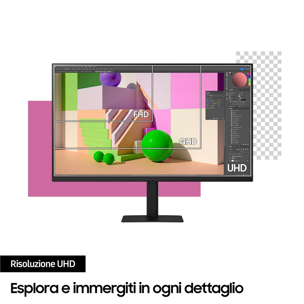 SAMSUNG S32D700 | Monitor HRM, UHD, Flat