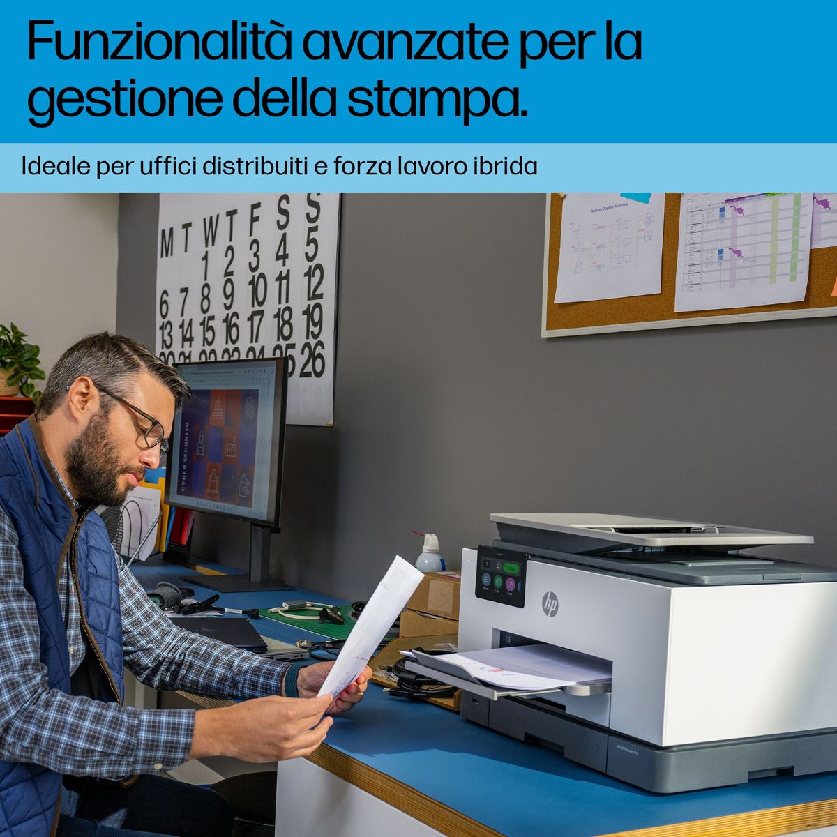 HP INC. OJ PRO 9130B MFP FAX 25/16PM ET/W ADF SCAN FR 500F
