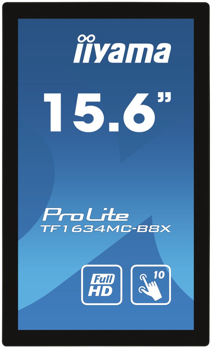 IIYAMA 15,6 PCAP TOUCH 1920X1080, DISPLAYPORT, HDMI, VGA
