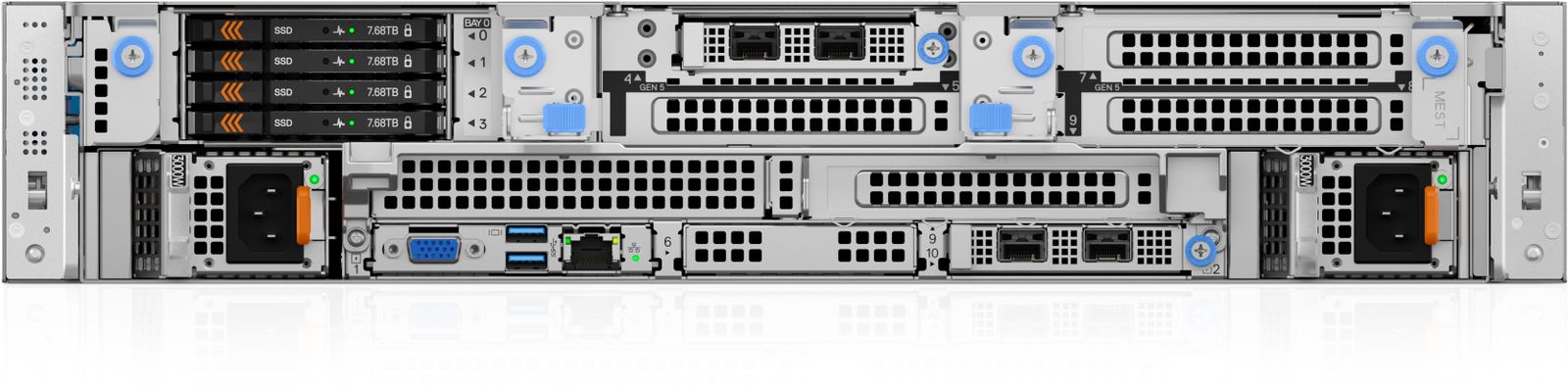 DELL DELL R570 6X2.5 6507P 32GB 960GB 2X1100W H965I 3Y