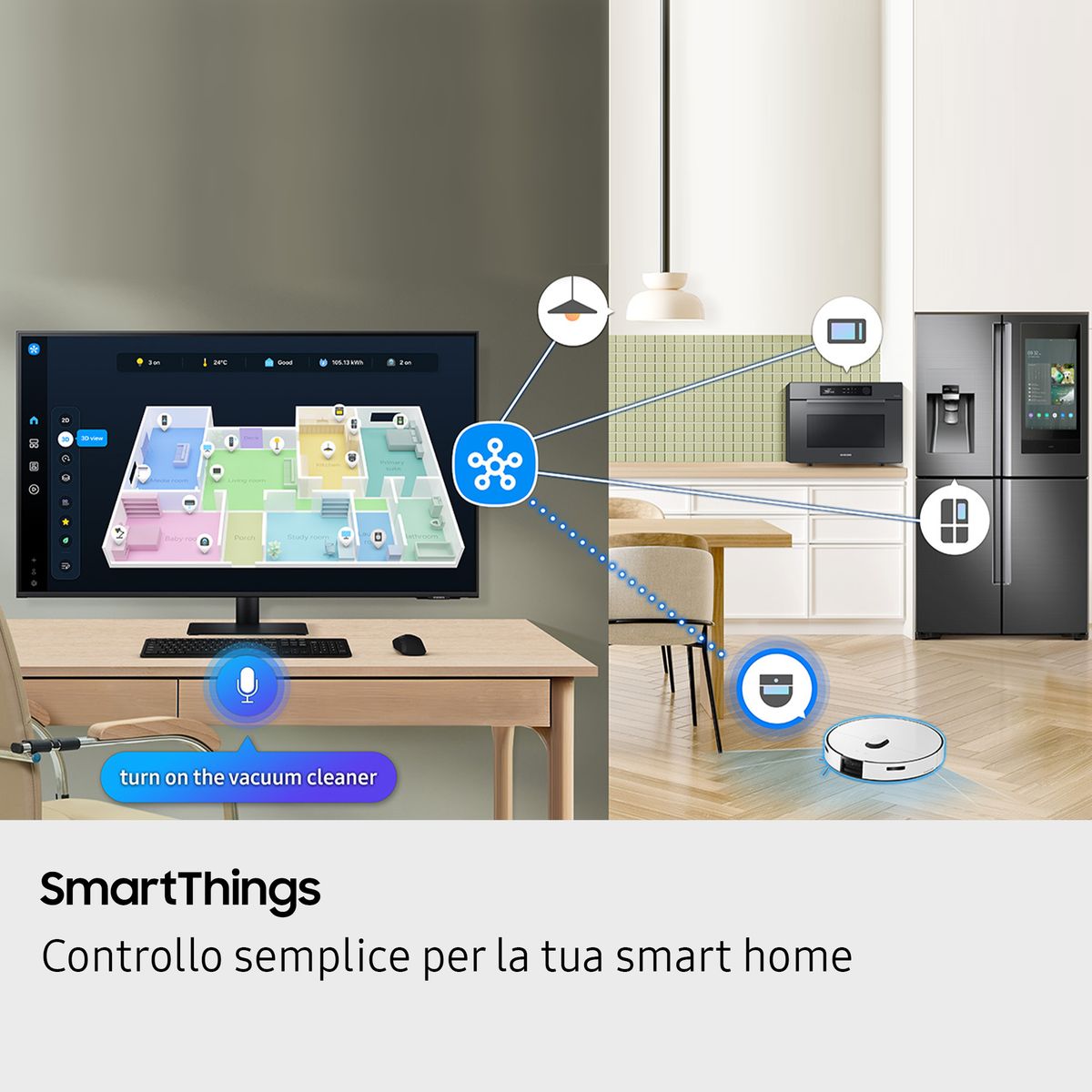 SAMSUNG S43FM702|Smart Monitor,UHD,USB-C,Speaker,Telecoman