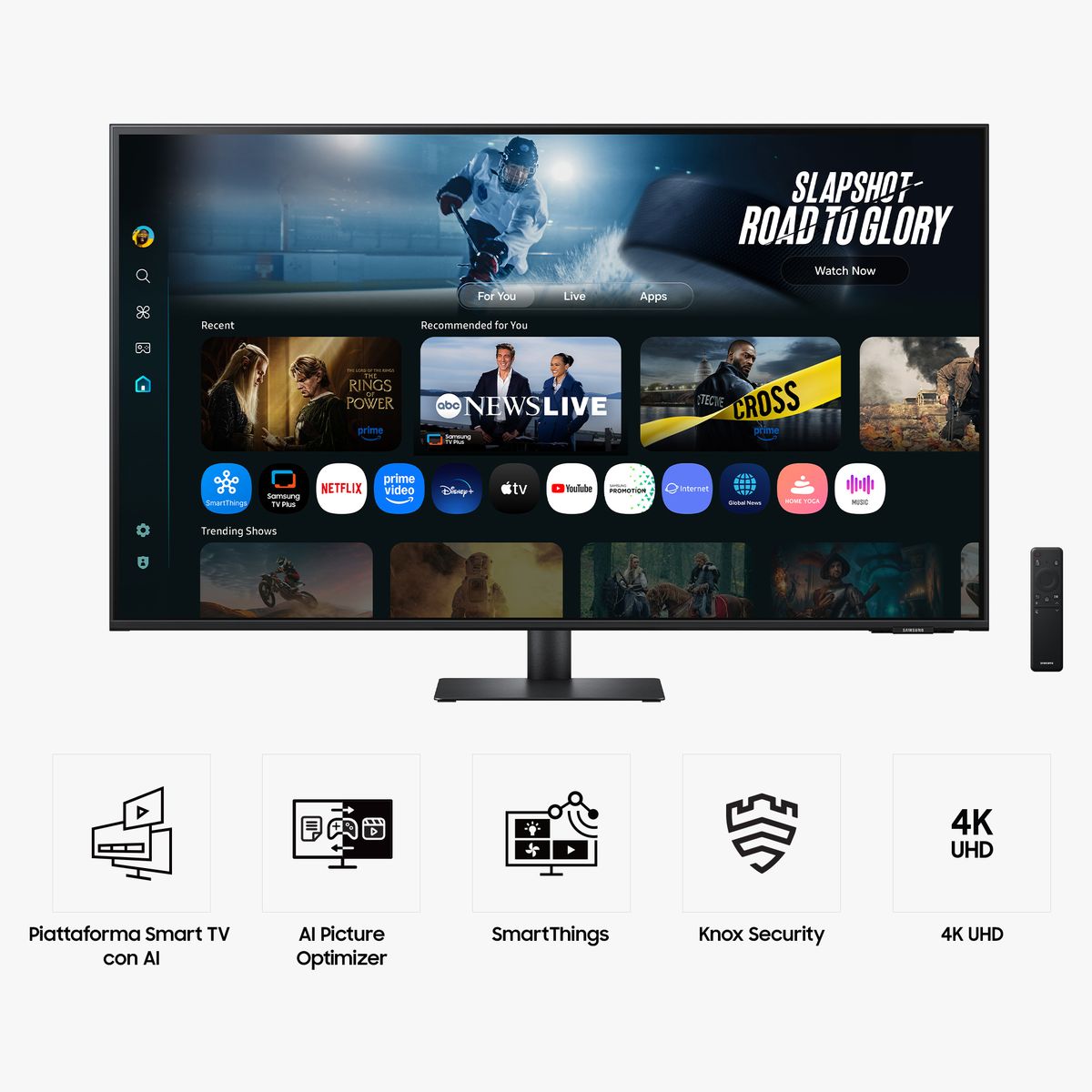 SAMSUNG S43FM702|Smart Monitor,UHD,USB-C,Speaker,Telecoman
