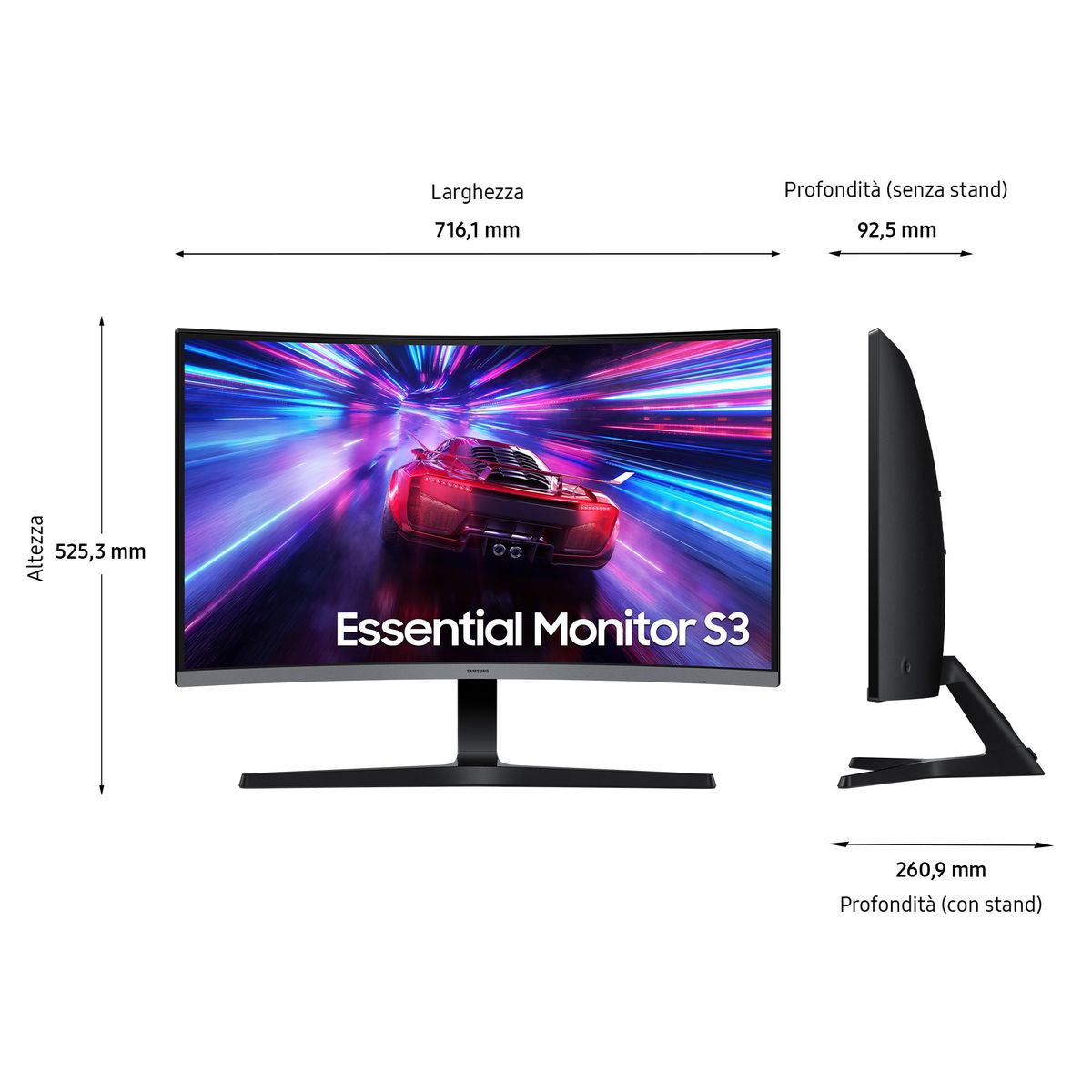 SAMSUNG S32D390 | Monitor Curvo, FHD, 100Hz