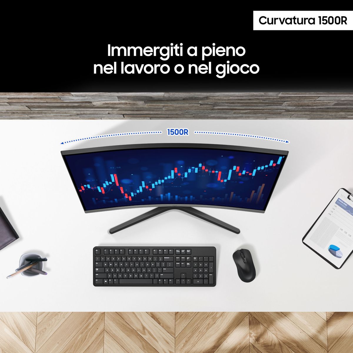 SAMSUNG S32D390 | Monitor Curvo, FHD, 100Hz