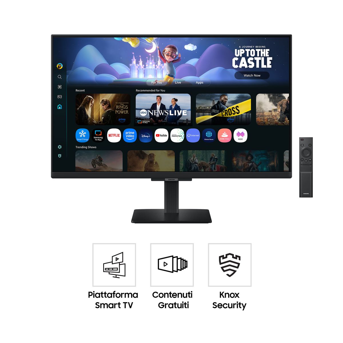 SAMSUNG S27FM500|Smart Monitor,FHD con Speaker e Telecoman