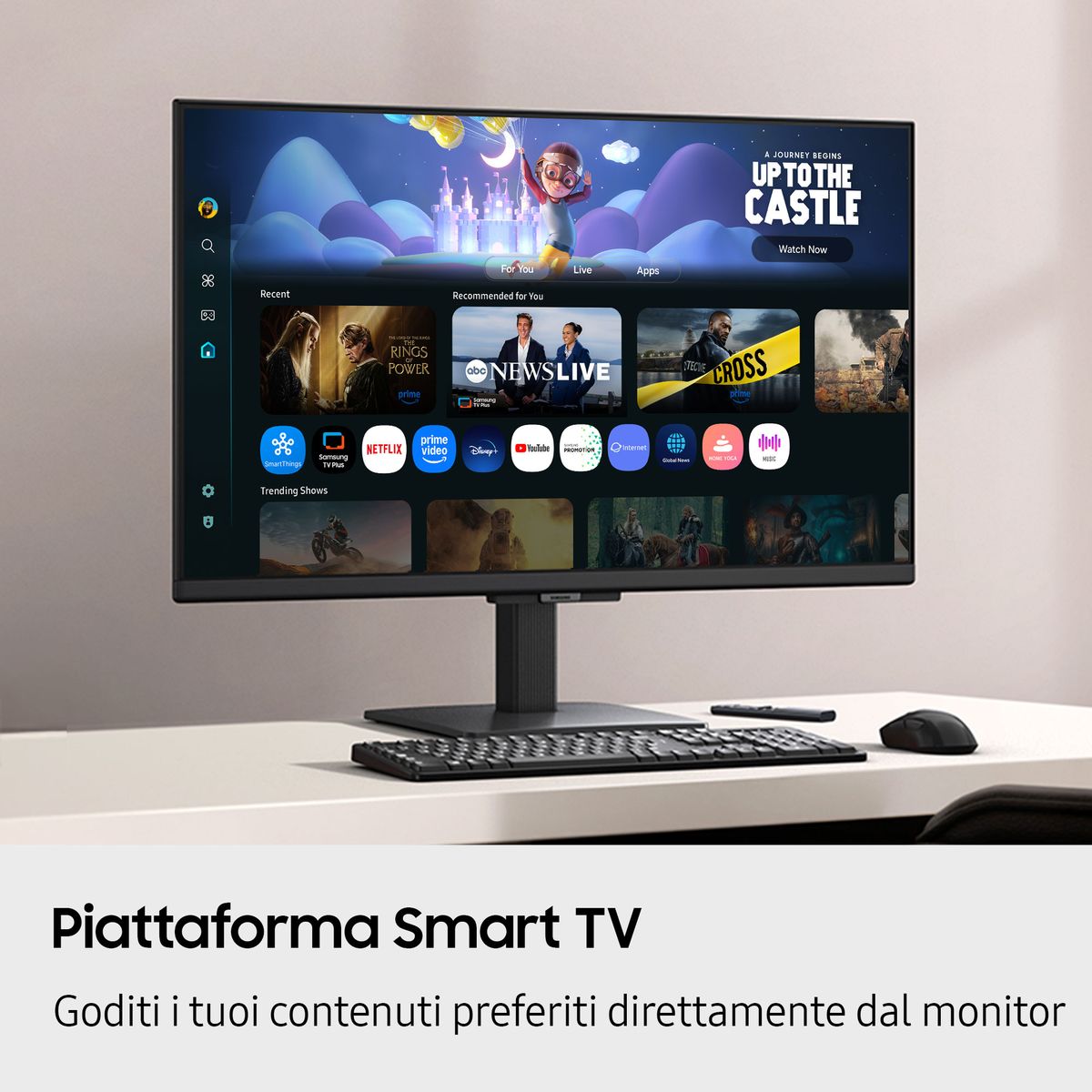 SAMSUNG S27FM500|Smart Monitor,FHD con Speaker e Telecoman