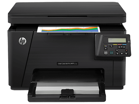 Stampante multifunzione laser HP nera, ideale per ufficio, disponibile su Messoanuovo.it