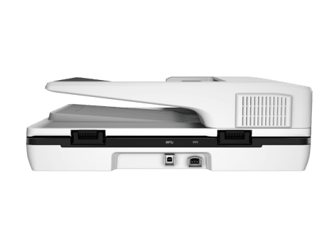 Scanner bianco con alimentatore automatico, visto posteriormente, venduto su Messoanuovo.it