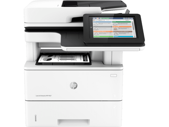 Stampante multifunzione laser HP bianca con schermo touch, ideale per ufficio su Messoanuovo.it