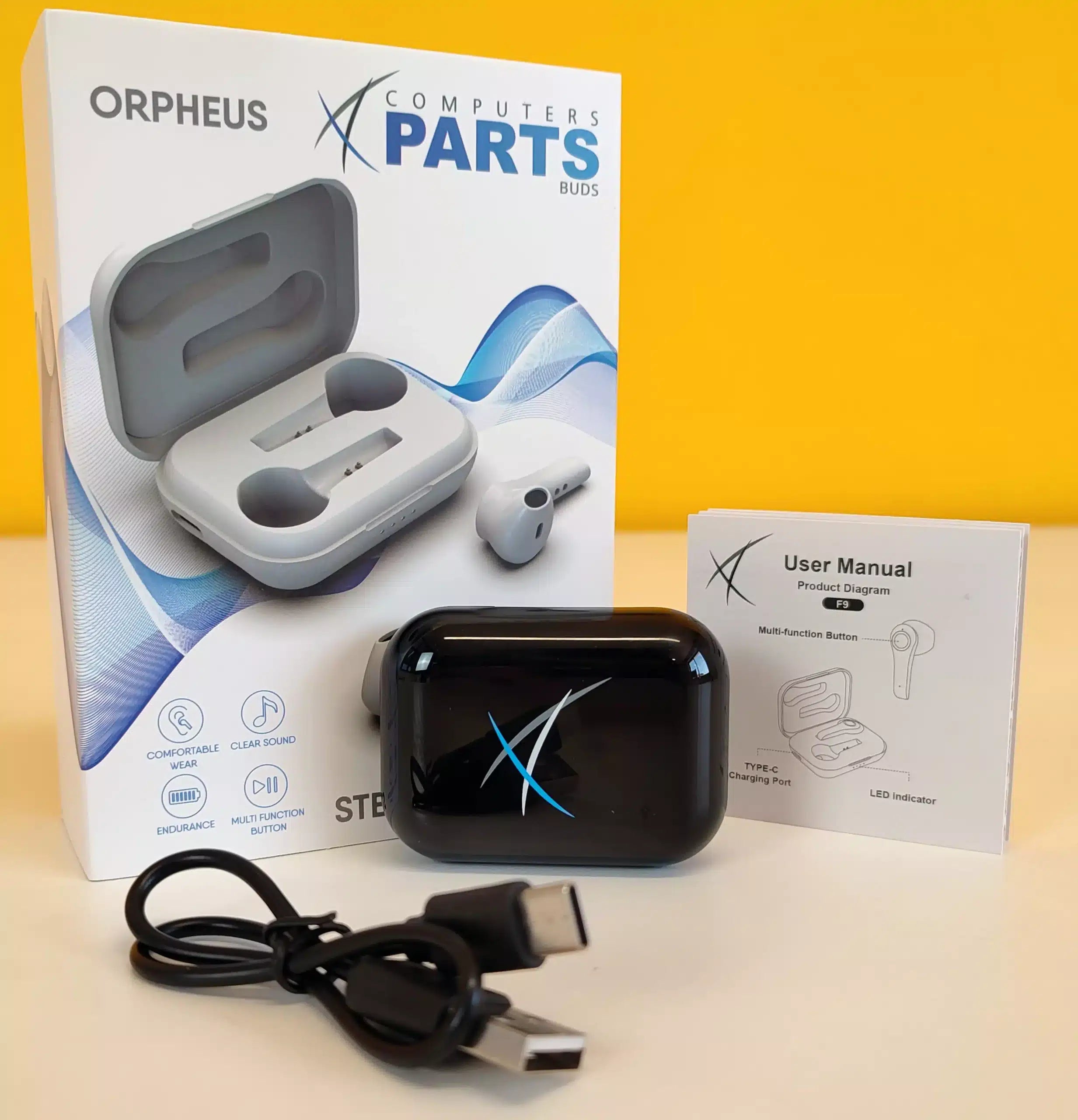 Orpheus Wireless-Ohrhörer Stereo-Bluetooth-Kopfhörer Hören Sie Ihre Lieblingsmusik in hoher Qualität und kabellos