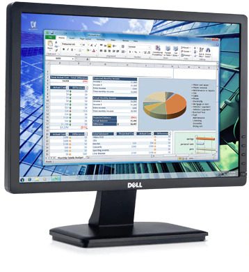 Dell E1913Sf LED-LCD-Monitor 19 Zoll 16:10 Kontrast 1000:1 Helligkeit 250 cd/m2 Reaktionszeit 5 ms VGA DVI