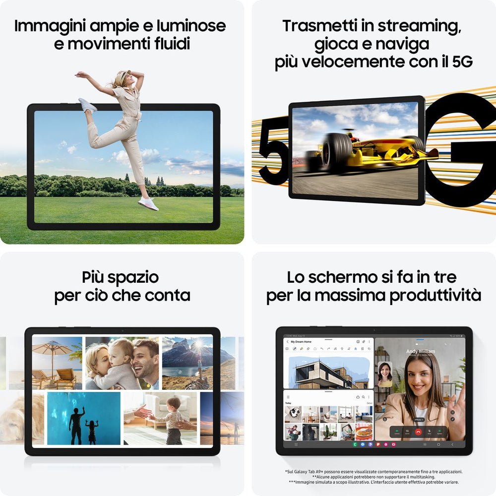 Samsung GALAXY TAB A9+ 11 8GB 256GB WIFI GRAU