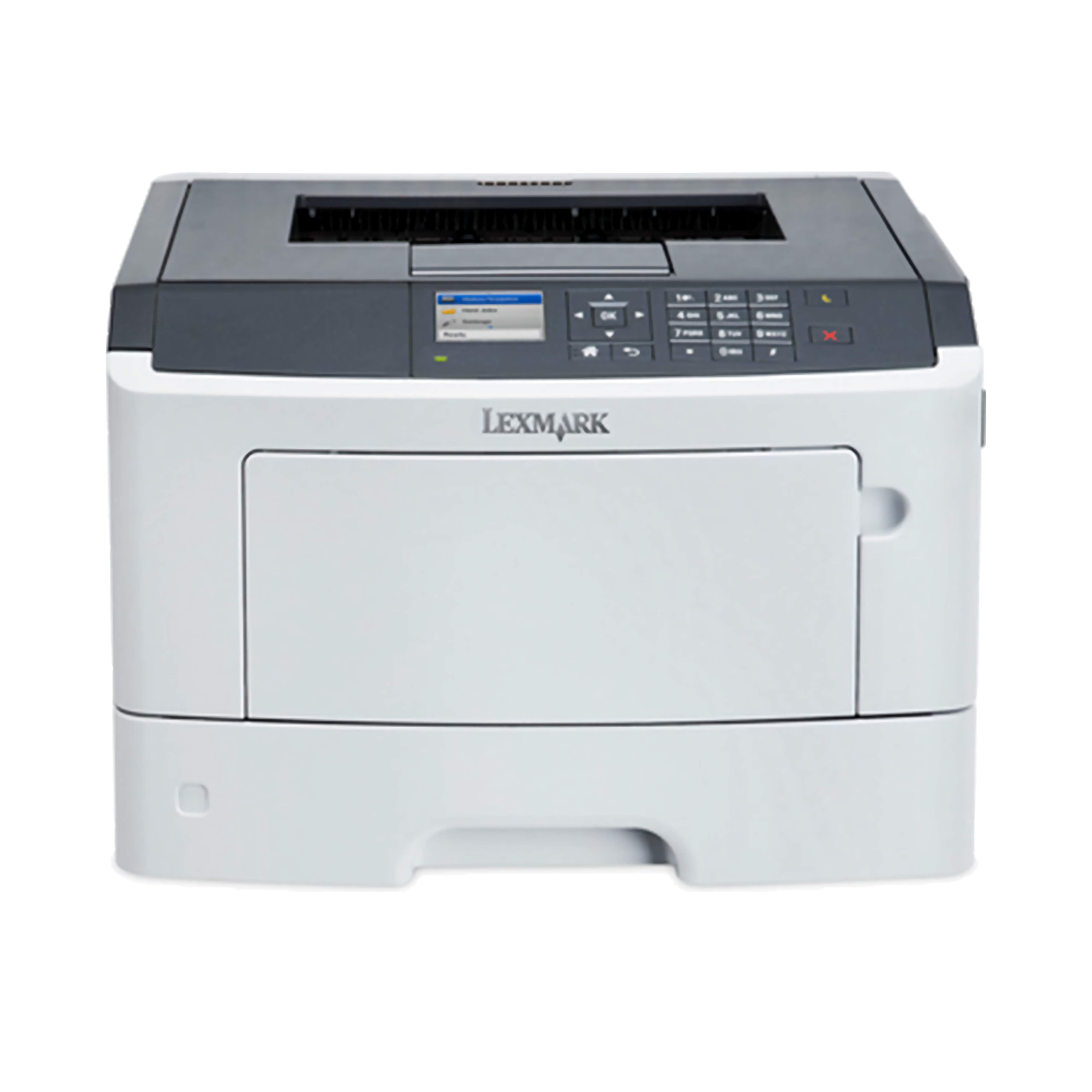 Stampante laser Lexmark bianca con pannello comandi, disponibile su Messoanuovo.it