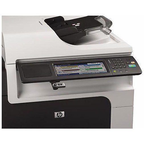 Stampante multifunzione HP LaserJet Enterprise M4555 MFP ricondizionata, pannello touchscreen, disponibile su Messoanuovo.it.
