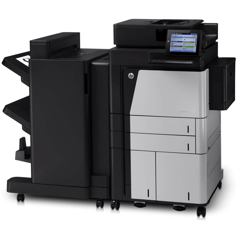 Stampante multifunzione laser HP professionale su ruote, vista laterale, su Messoanuovo.it