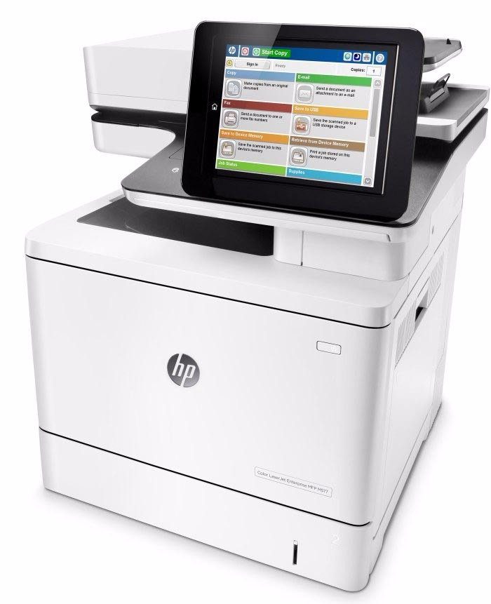 Stampante multifunzione laser HP bianca con display touchscreen, in vendita su Messoanuovo.it