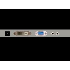 Porte posteriori monitor ricondizionato Zytronic 23 pollici: alimentazione, DVI, VGA, audio.
