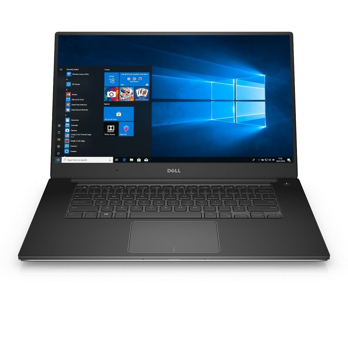 Notebook Dell ricondizionato con schermo acceso su Windows 10, disponibile su Messoanuovo.it