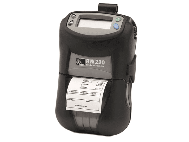 Stampante portatile Zebra RW 220 per ricevute, disponibile su Messoanuovo.it