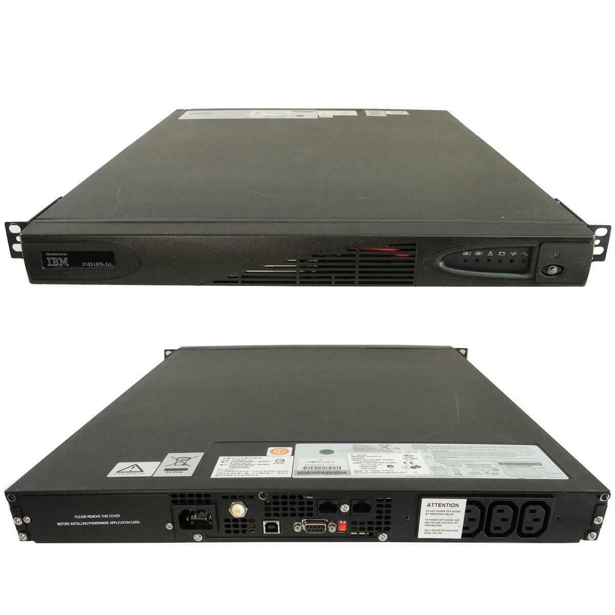 Gruppo di continuità IBM 2145 UPS-1U rack, vista frontale e posteriore, ricondizionato
