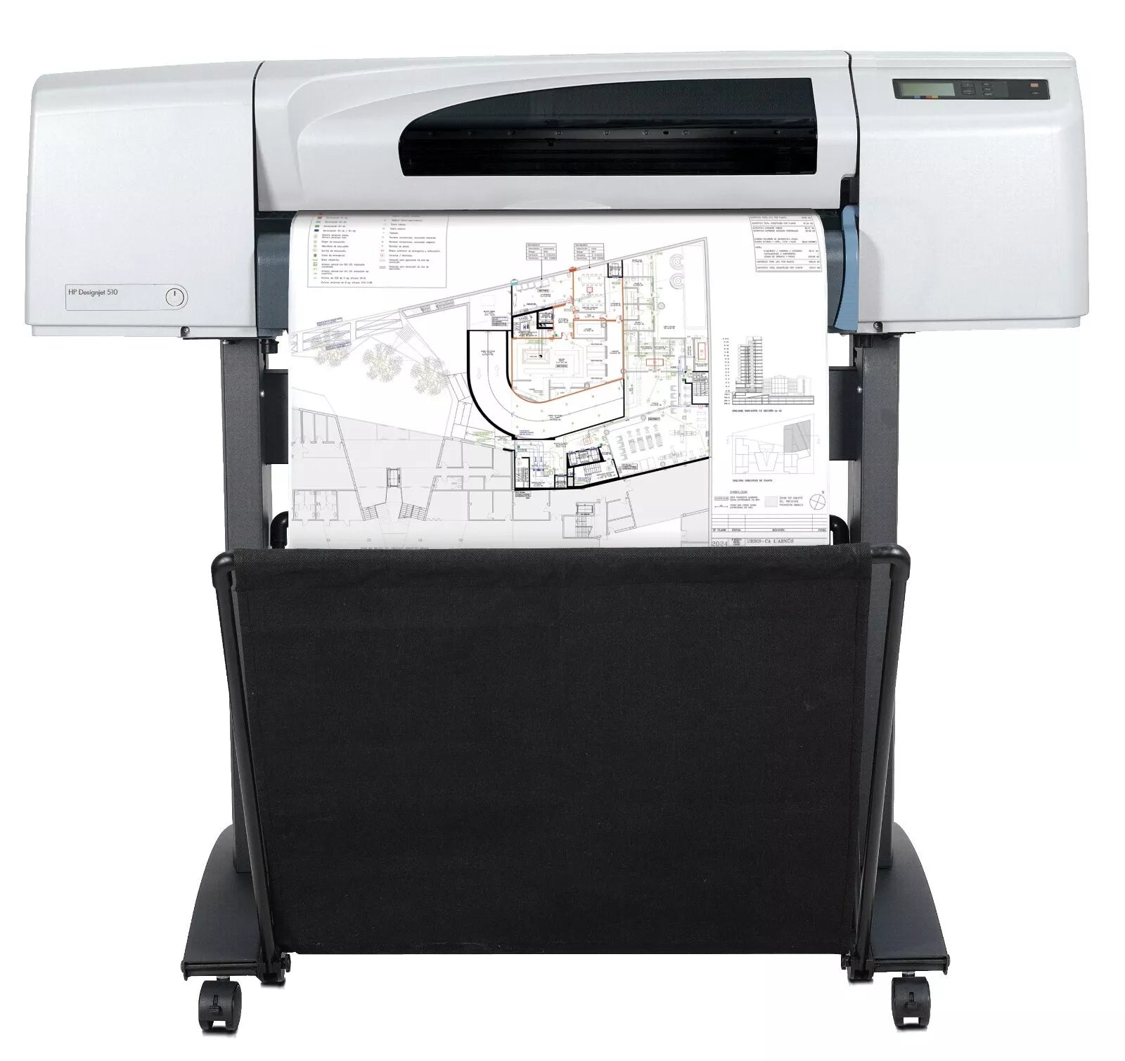 Stampante plotter HP DesignJet 510 con disegno tecnico, multifunzione professionale Messoanuovo.it