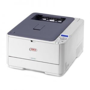 Stampante laser OKI ES5431 bianca su sfondo bianco, prodotto in vendita su Messoanuovo.it